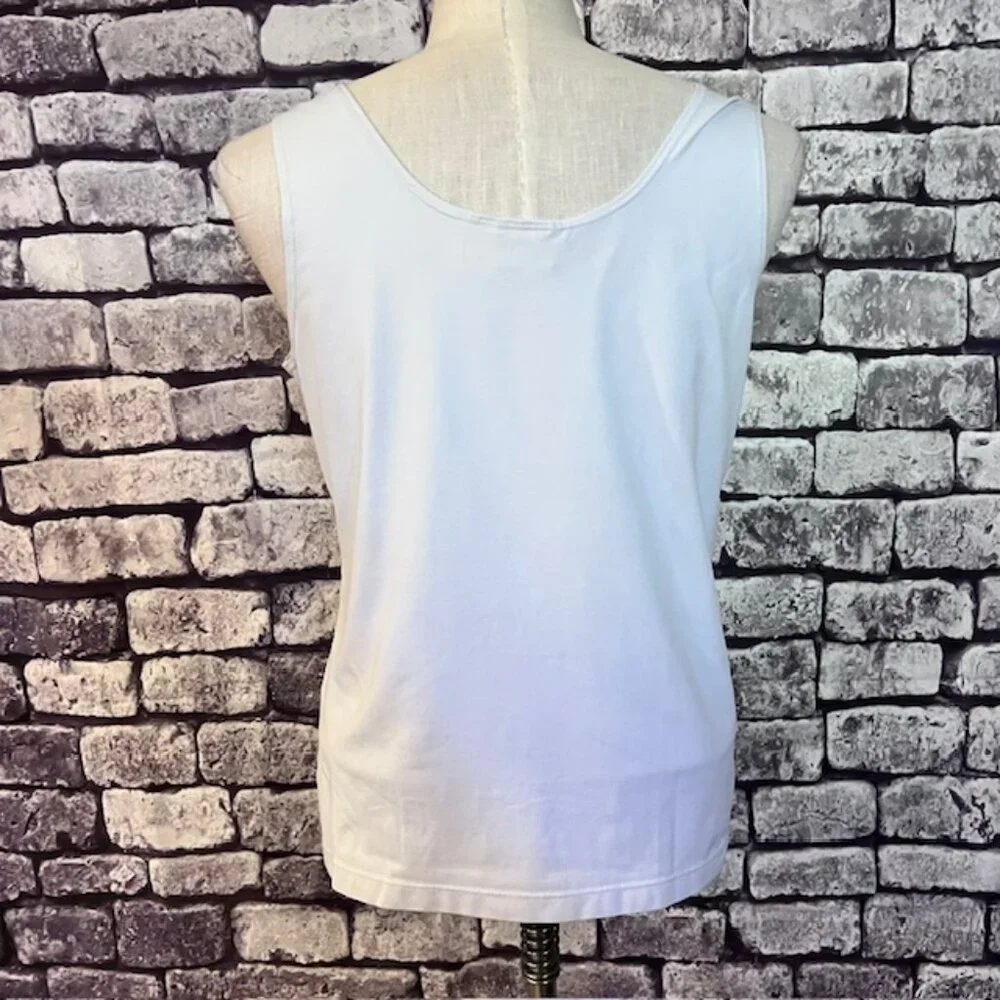 Chico's Ivory Sleeveless Tank Size L - Picture 4 of 7